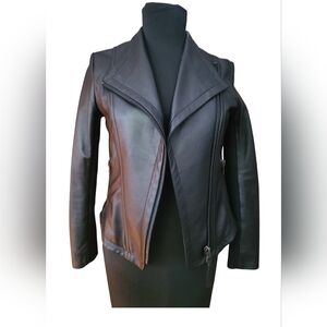 Mackage Leather Jacket Black M